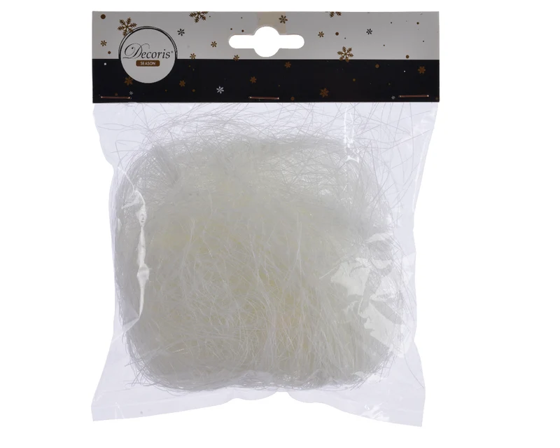 Haar pvc gestanzt Lametta weiß L5 B15 H17.50cm
