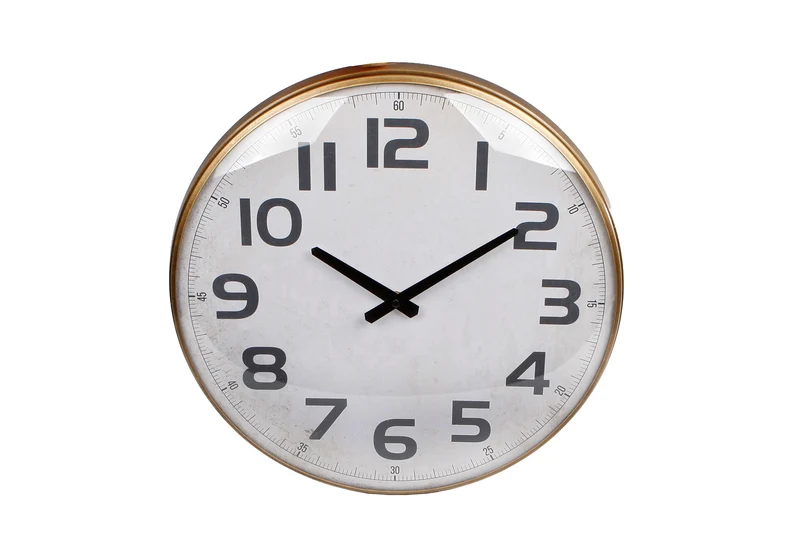 Wanduhr "Dresden" Messing Metall 43x6,5x43cm