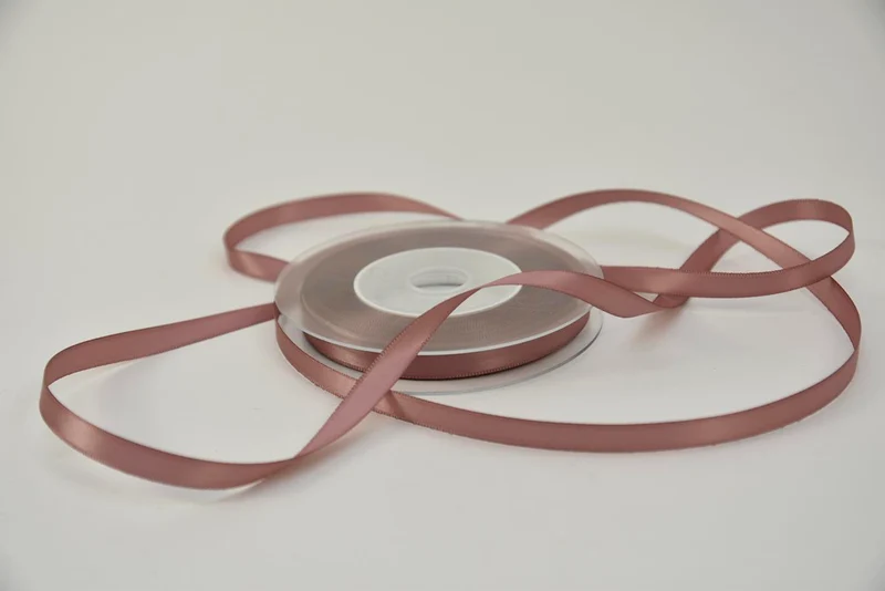 Satinband 10 mm x 25 m taupe