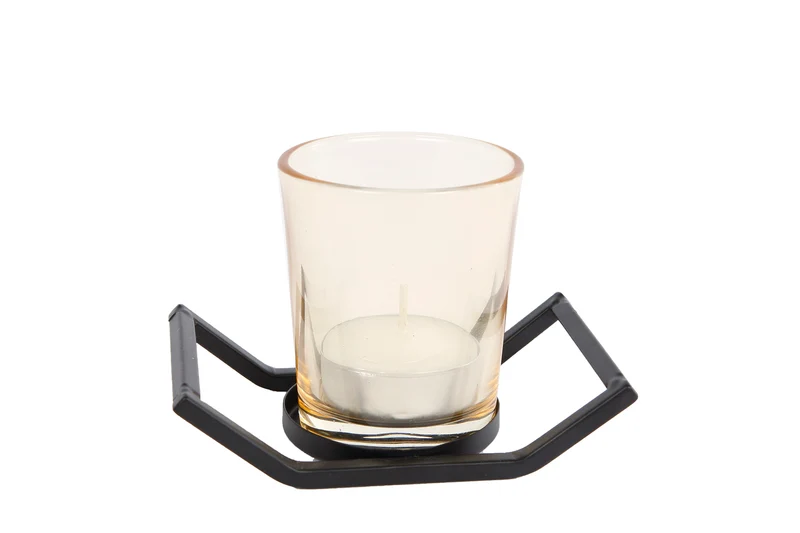 Vase "Brent" L gold/messing Glas 16x16x25cm