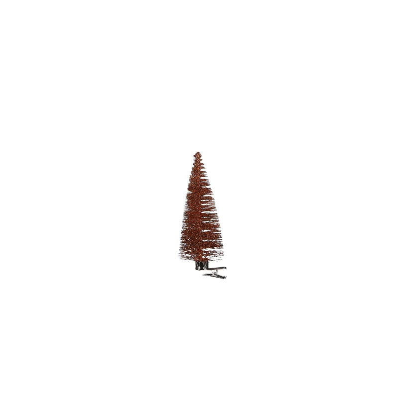 Ornament Hängebürste braun - h12,5cm