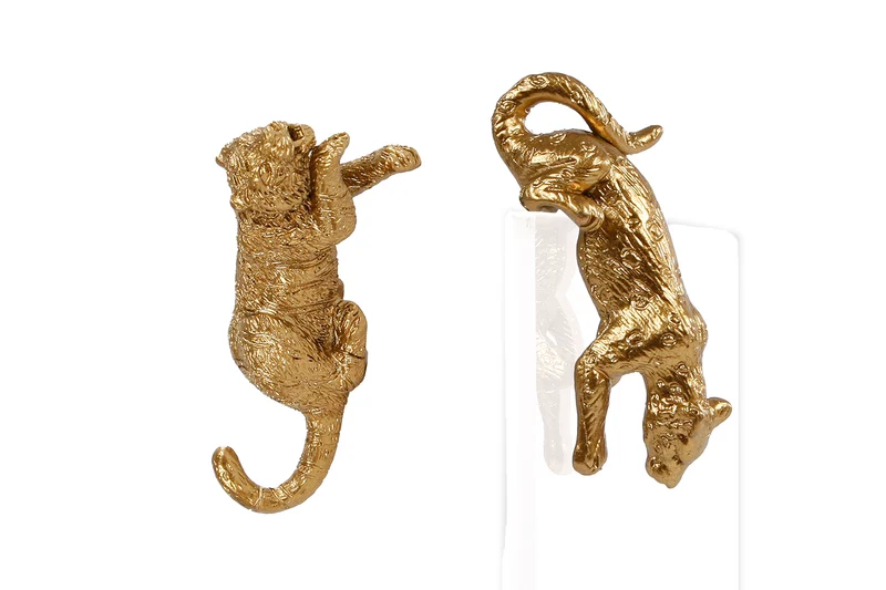 Tischkerze X4 "Arcadian" metallic gold 3x3x15cm