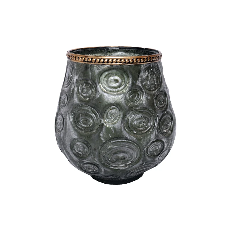 Teelichthalter Kaztal 19cm Lila - Glas