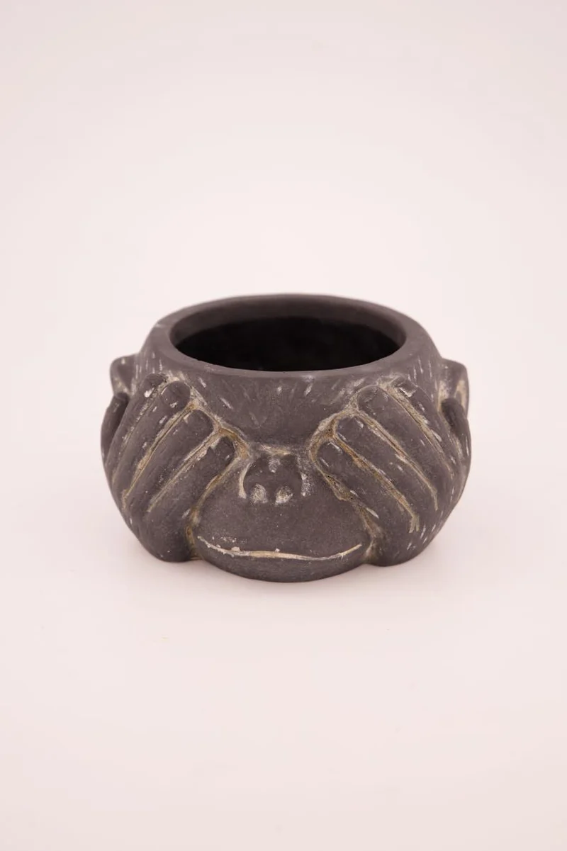 Pflanzgefäß Terrakotta Ø14x12,5cm Grün