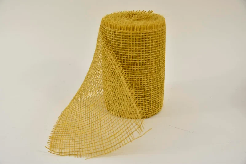 Mand gaas met waxineglas en riet hengsel grijs D9 H8/16cm