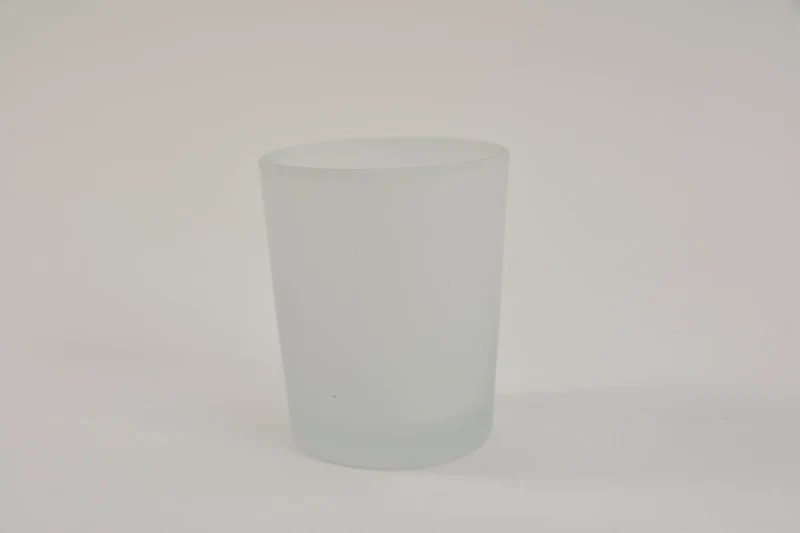 Schachtel mit 24 Waxine Glas Gerade matt weiß D5,5 H6,5cm