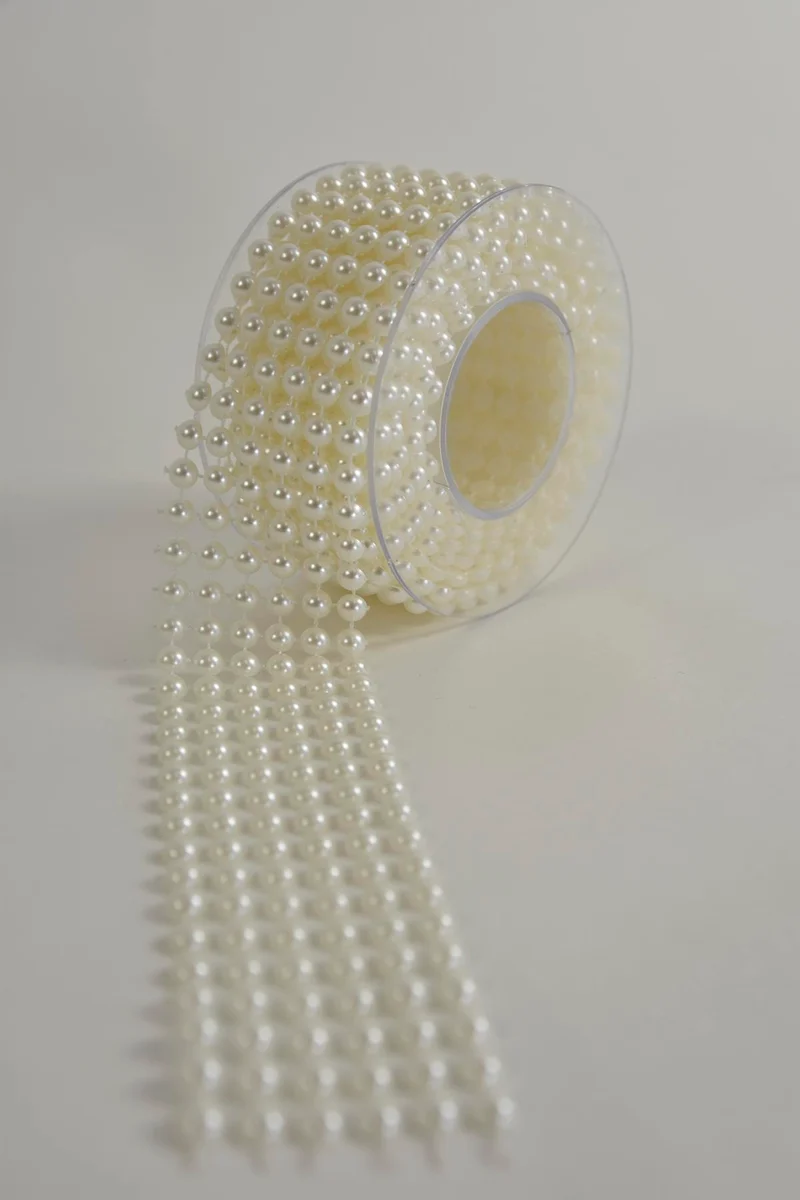 pb. Spule Perlengirlande (4 cm) creme 180cm