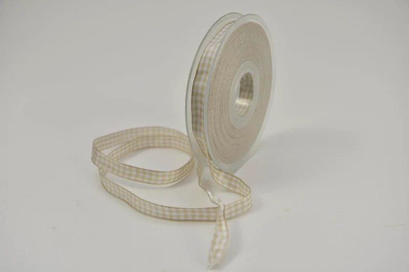 Nastro Vichy 10mm x 20mtr Creme