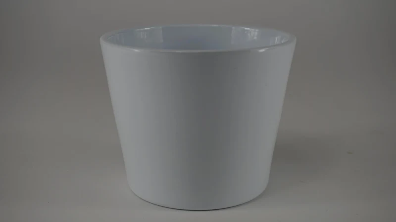 Konischer Topf glänzend weiß 12 cm Serie 440