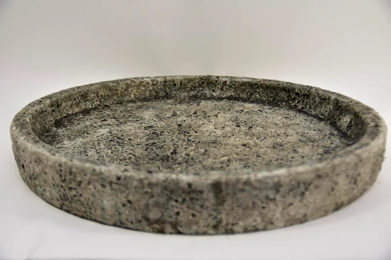 Platte Lava rund D60 H6,5cm Steingrau