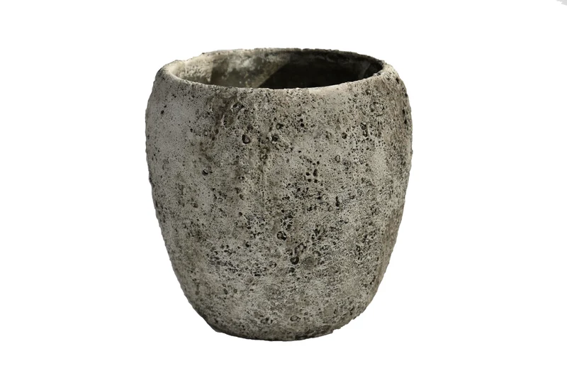Globus Glas Lava D26 H26cm Steingrau