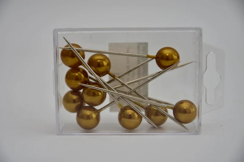 Perlennadeln 15x75mm Gold Box 10 Stück