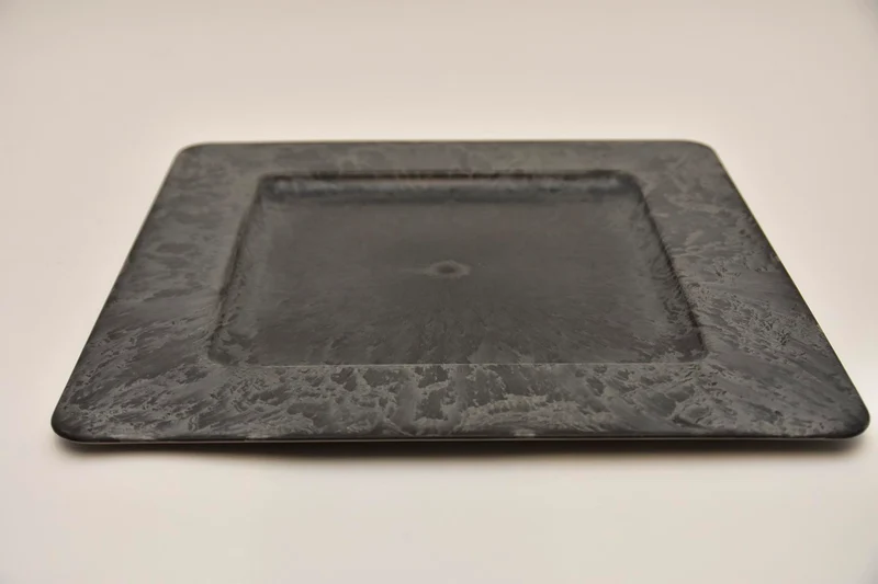 Quadratischer Teller Grau 33x33x2cm