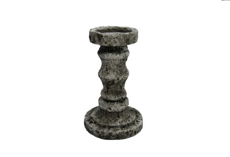 Kerzenleuchter Lava D11.5 H19cm steingrau