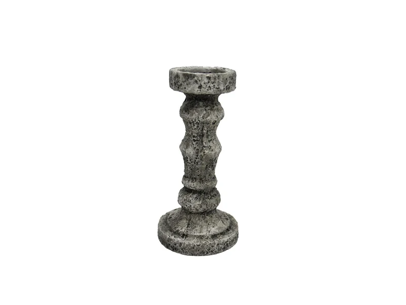 Kerzenständer Lava D15 H31cm steingrau