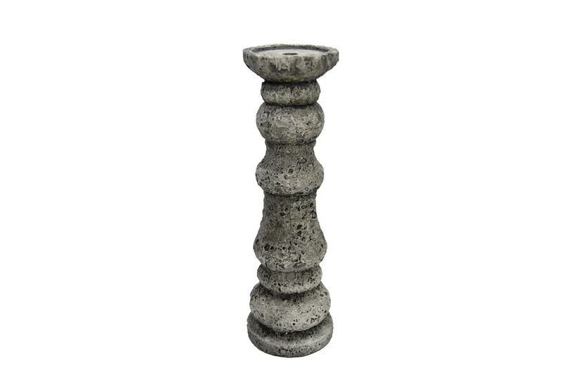 Kerzenhalter Lava D12,5 H40cm steingrau