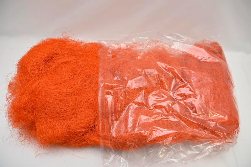 Flachshaar Sisal Orange 300 Gramm
