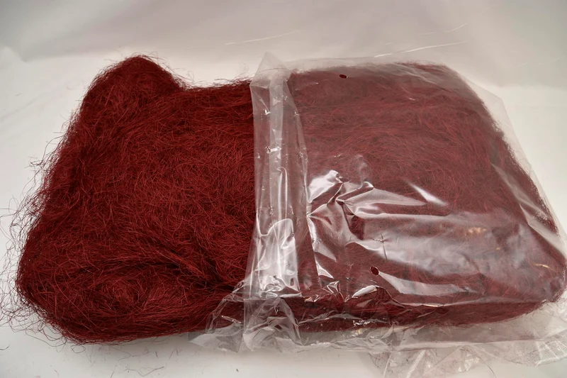 Flachshaar Sisal Bordeaux 300 Gramm