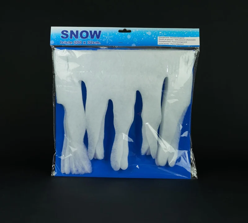 Eiszapfenrand 200X32cm / Brandhemmend / Polyester / Polybeutel