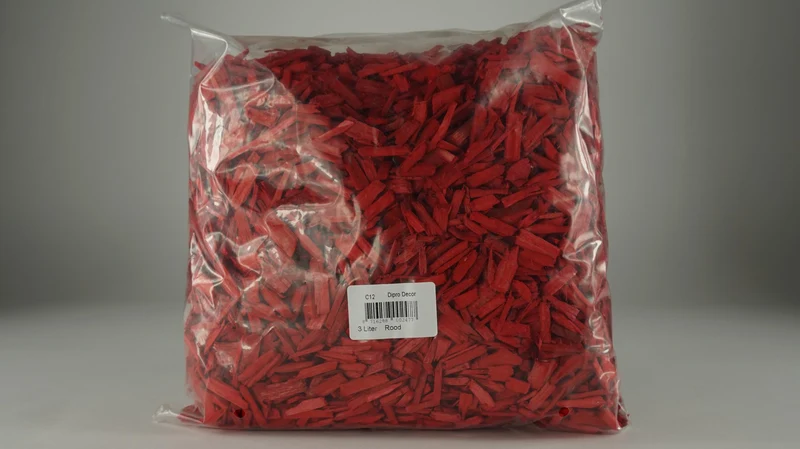 Sack 3 Liter Holzspäne 10/20mm Rot