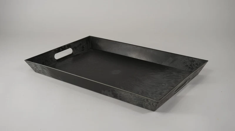 Rechteckiges Tablett grau groß 45,5x30,5x4,2cm