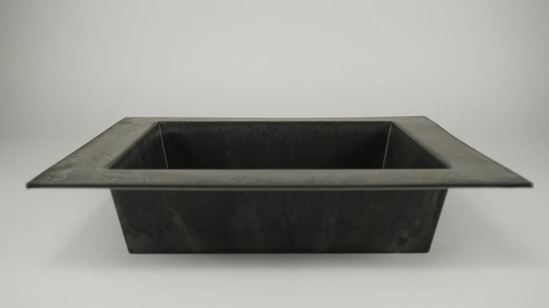 Tablett Quadrat Grau 30x30x6cm