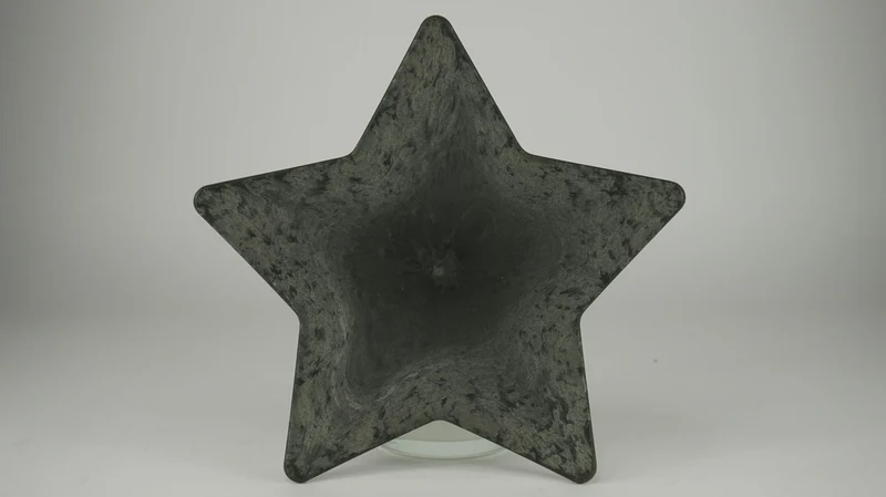Tablett Sternform Grau 16x16x1cm