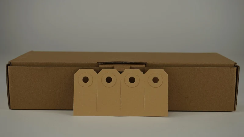 Kadolabels braun 25x50mm Box á 1000 Stück