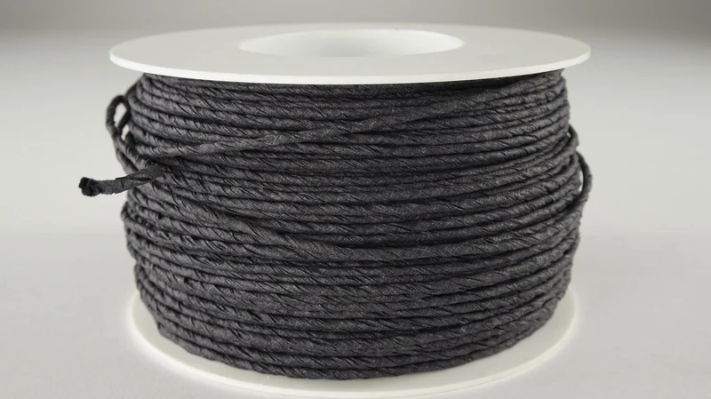Papierdraht 100 Meter Rolle schwarz