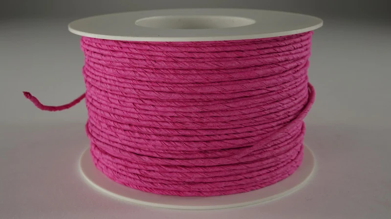 Papierdraht 100 Meter Rolle rosa