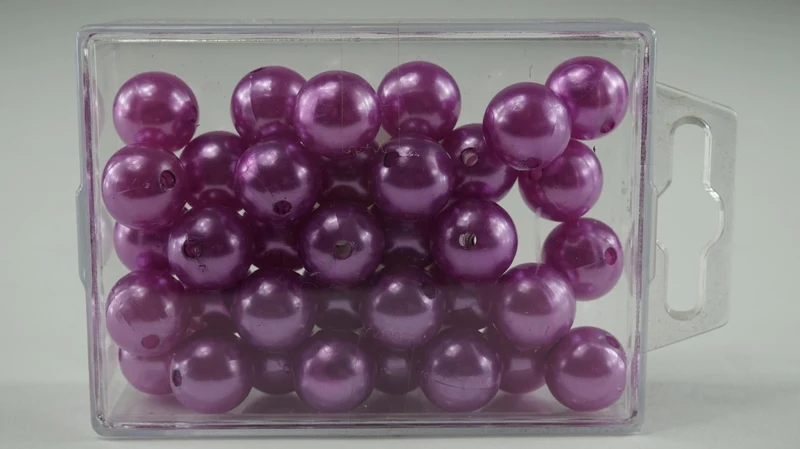 Perlen 14 mm lila 35Stk