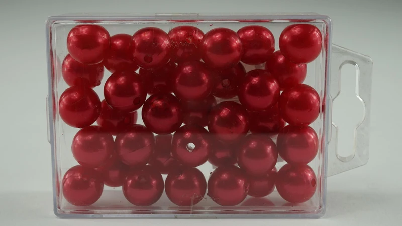 Perlen lose rot 14mm 35 Stück