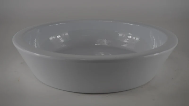 Kleine Schale Deko, 30 cm - Glänzend Weiß